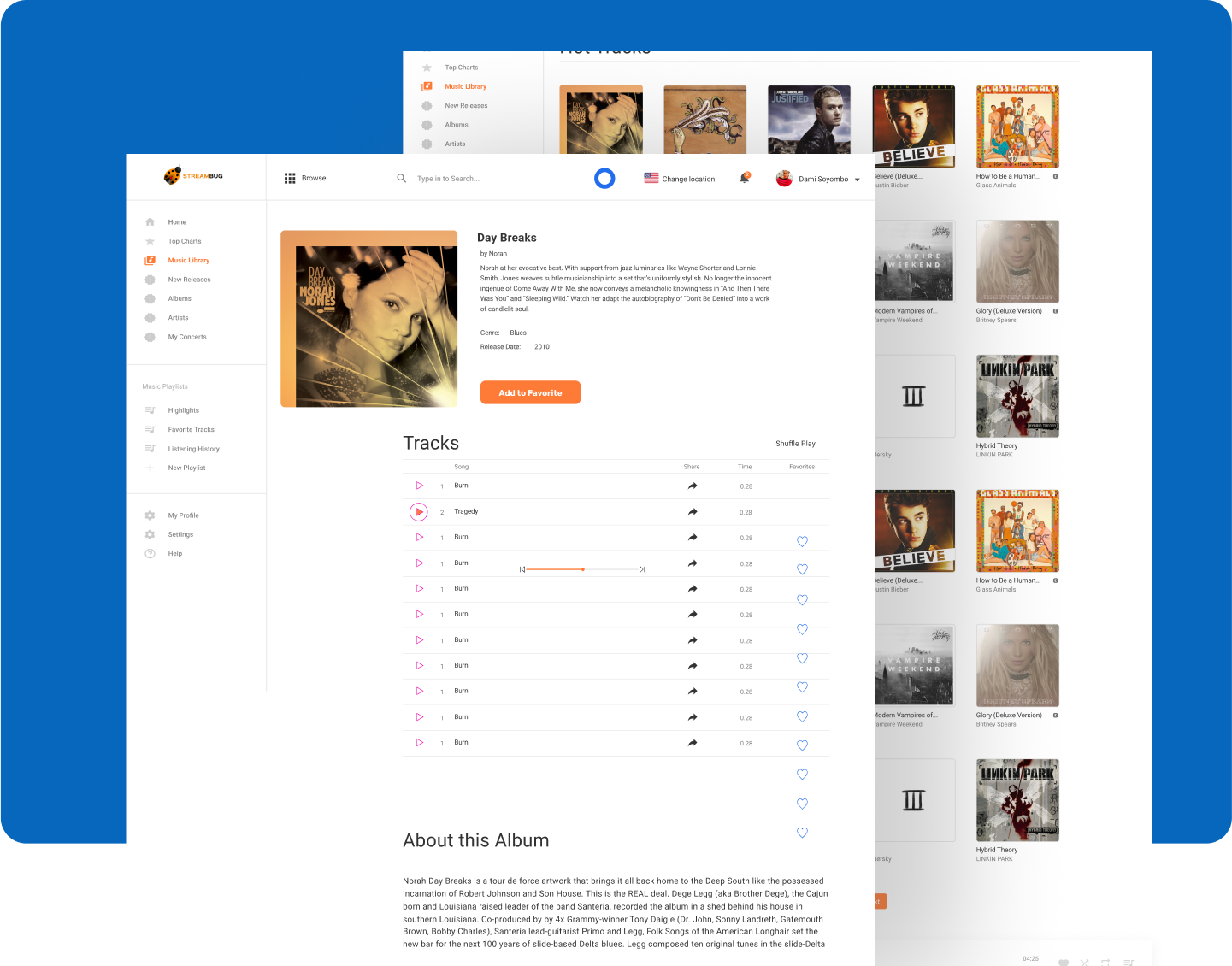 artist page