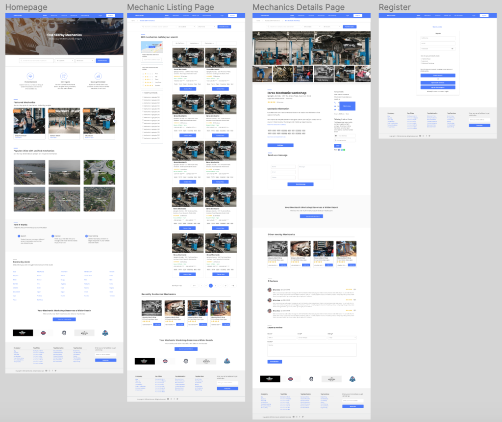 mech locate - other screens